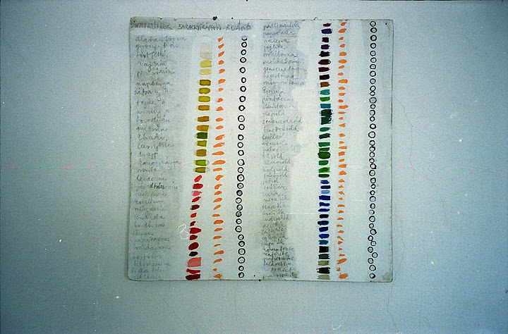 Műalkotás barackszínű kanapéhoz (éves feladat) / Artwork to fit to the peach sofa - Szüts Eszter